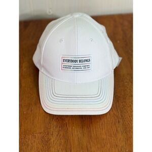 Everybody Belongs Pride SnapBack Hat Baseball Cap White